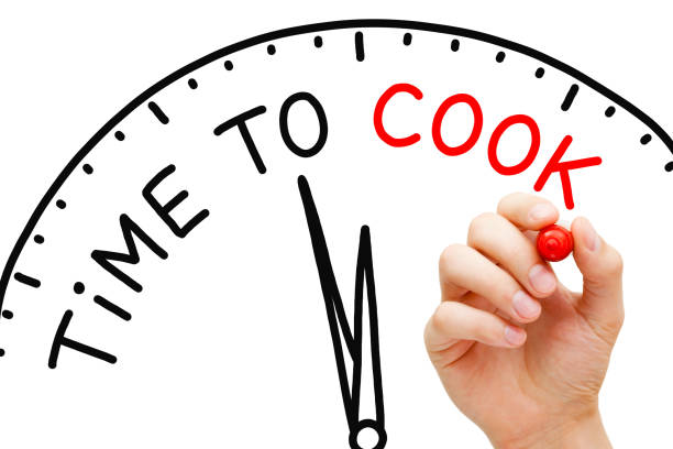 istock Handwritten Time To Cook Clock Concept 1272301637