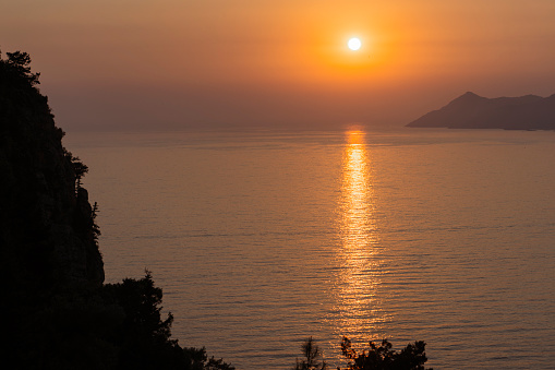 Sea view sunset in Fethiye