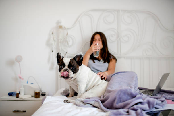 istock Caucasian sick girl take a medicine 1272309758