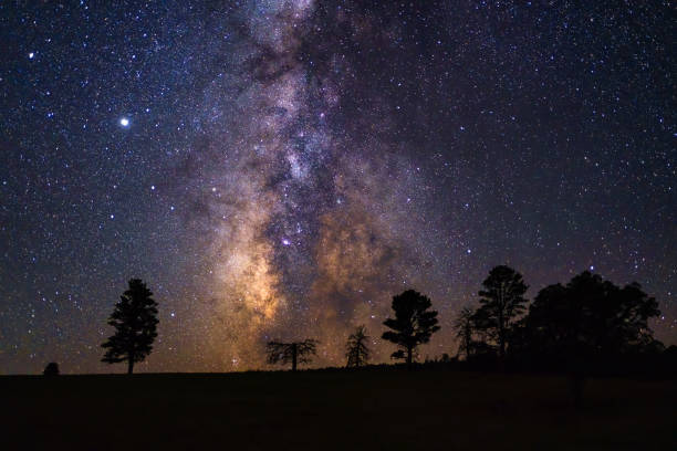 istock Night Milky Way Galaxy in Sky Landscape 1272313543