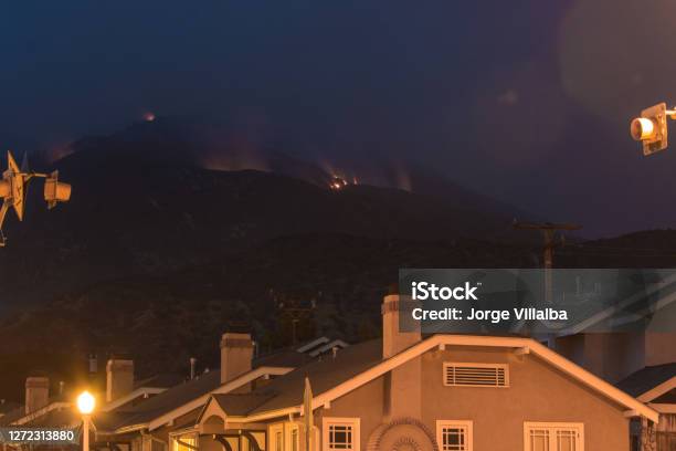 Yucaipa Wildfire In California During One Of The Worst Years Stock Photo - Download Image Now