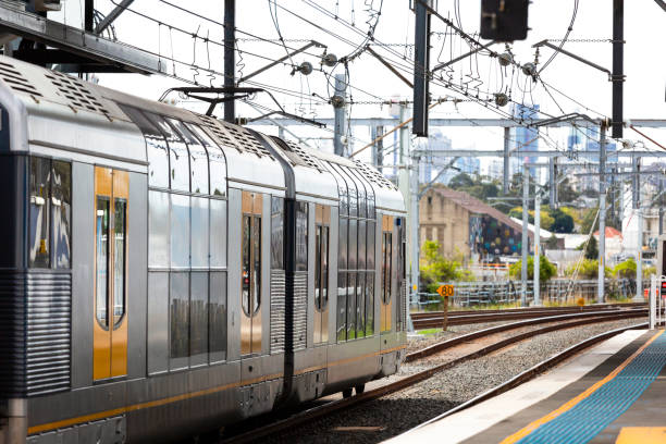 istock Train at the train station waiting for departure, copy space 1272315016