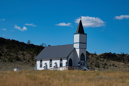 Small rural country and ranch western USA church
