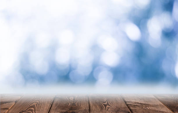 istock Christmas background with wood table top 1272318505
