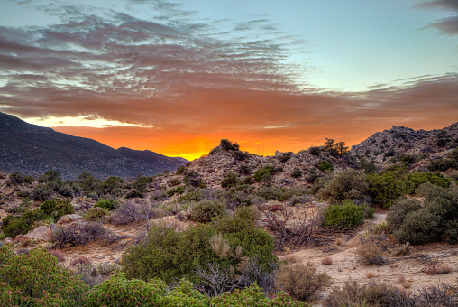 Sunset in the Mountains of San Jancinto, Palm Springs, California