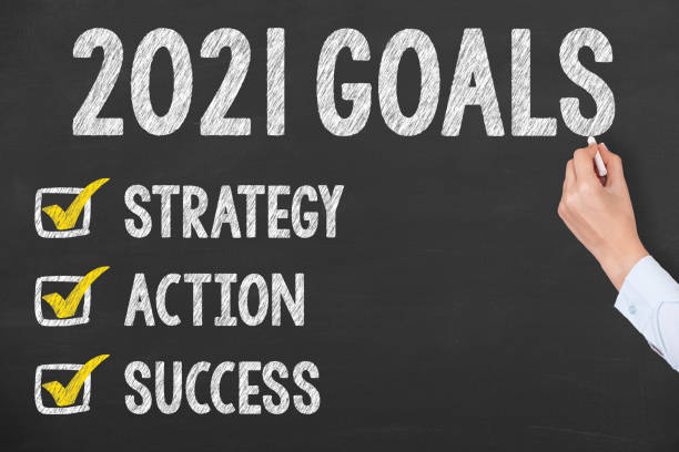 istock Human Hand Writing New Year 2021 Goals on Chalkboard Background 1272324350