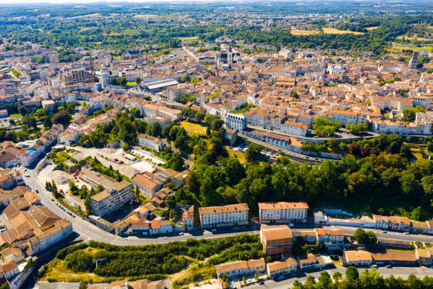 istock Panoramic view from above on the city Angouleme 1272328715