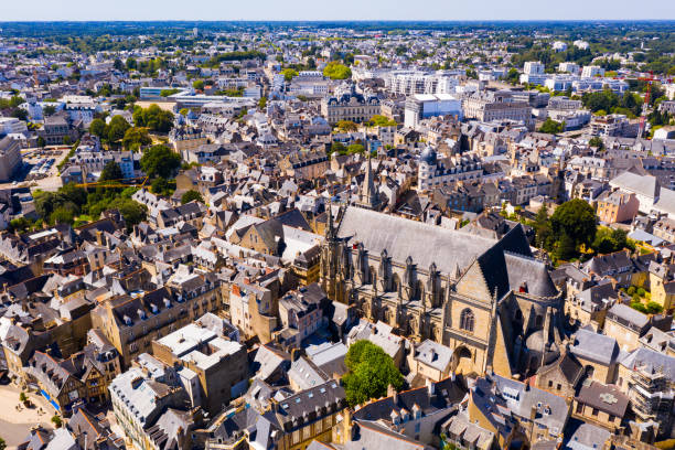 Top view of the city of Vannes. France Top view of the city of Vannes. Brittany. France rennes france stock pictures, royalty-free photos & images