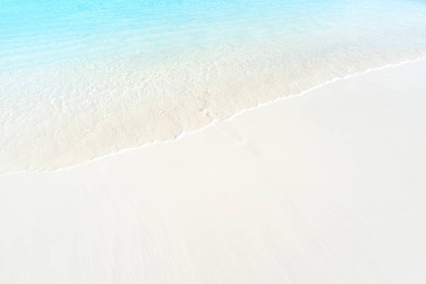 istock Soft wave of clear turquoise sea and beach sand copy space scene 1272331159