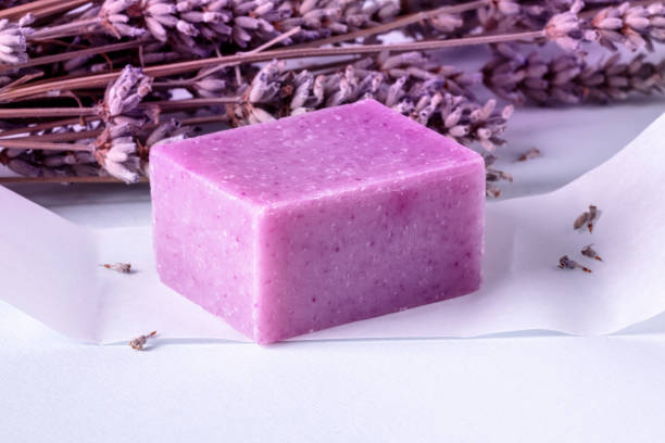 istock Lavender soap with dried lavender flowers 1272346013
