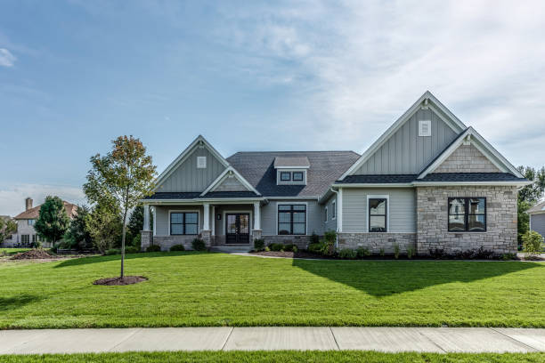 istock Bright sunny day showing new home 1272358374