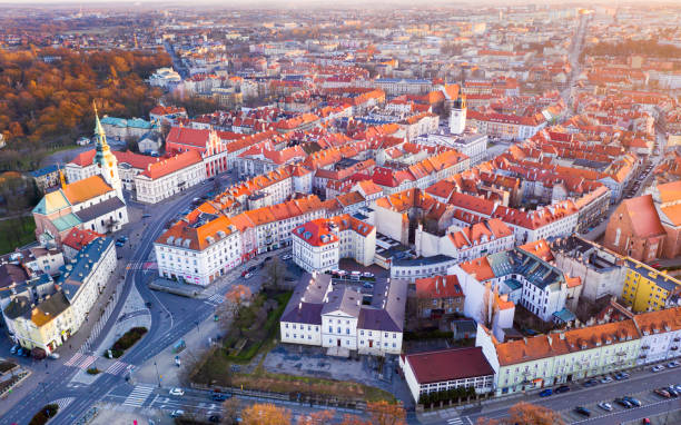 istock Panoramic view from the drone on the city Kalisz. Poland 1272359565