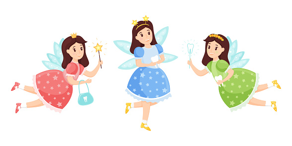 Ilustración de Colección De Hadas Dentales Bonitos Personajes Míticos De Dibujos Animados Con Alas Las Chicas Elfos Sostienen Un Diente O Una Varita Mágica En Sus Manos Ilustración Vectorial Infantil En Un Ilustración de Colección De Hadas Dentales Bonitos Personajes Míticos De Dibujos Animados Con Alas Las Chicas Elfos Sostienen Un Diente O Una Varita Mágica En Sus Manos Ilustración Vectorial Infantil En Un