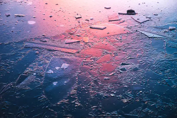 Photo of Frozen Lake At Sunrise