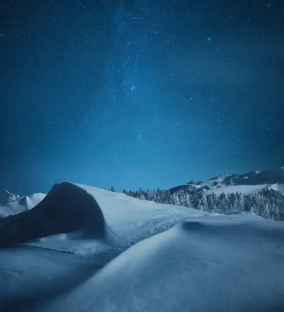 Photo of Winter Night In The Mountains