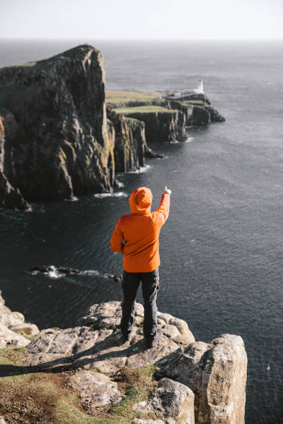 istock Man exploring in wild nature in highlands, Scotland 1272372100