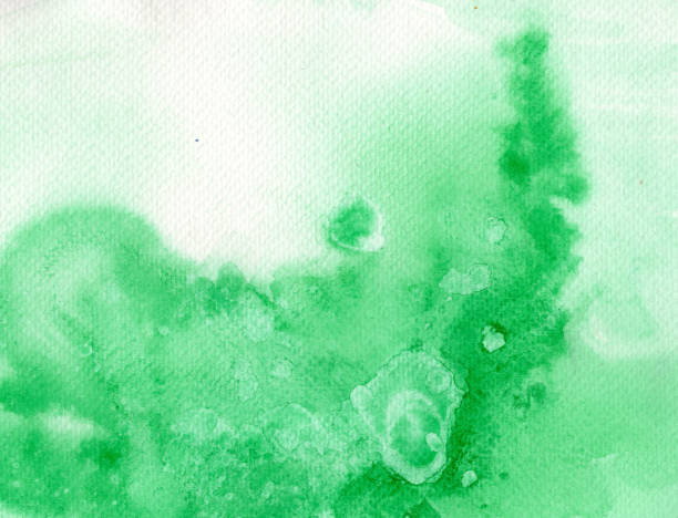 istock Abstract background, green watercolor on paper texture 1272378434