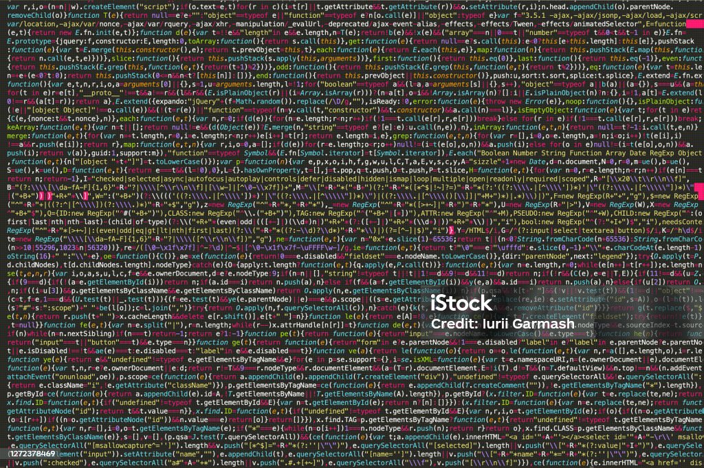 Digital Screen With Compiled Javascript Code Writing Code On A Laptop ...