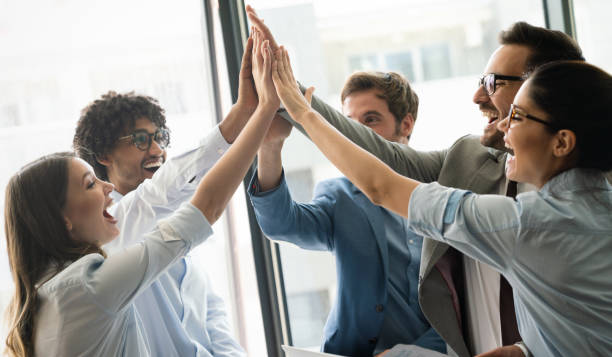 istock Successful entrepreneurs and business people achieving goals 1272381318