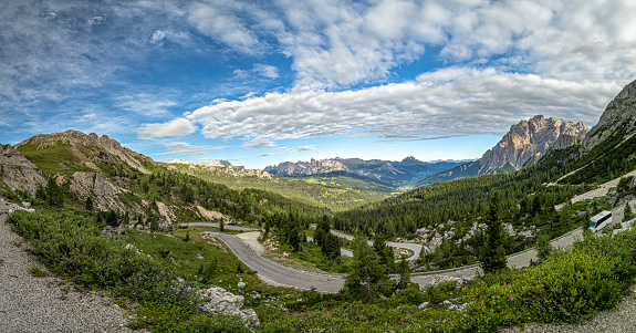 gardena pass dolomites landscape panorama