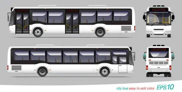 Vector illustration of bus template