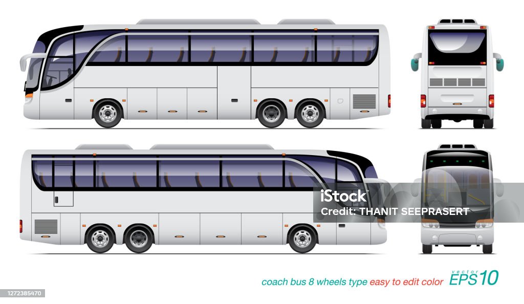 Coach Bus Template Stock Illustration - Download Image Now - Bus, Template,  Advertisement - iStock