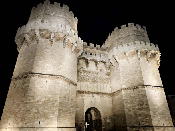 istock Torres de los Serranos at night, Valencia 1272385626