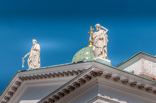 Helsinki Cathedral, the Finnish Evangelical Lutheran cathedral of the Diocese of Helsinki, Helsinki, Finland.