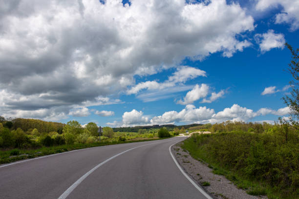 istock Road crosses natural parkland 1272390627