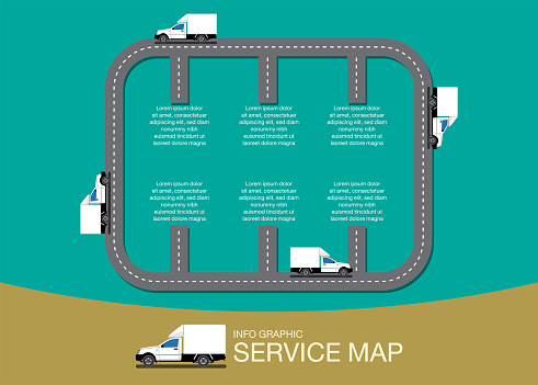 Servicedescription Map Service Map Info Graphic Stock Illustration - Download Image Now ...