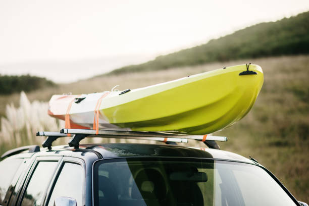 istock Kayak on the top of a car 1272392068