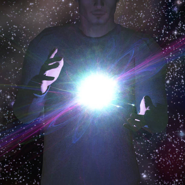 istock Man manipulates energy or matter 1272394286