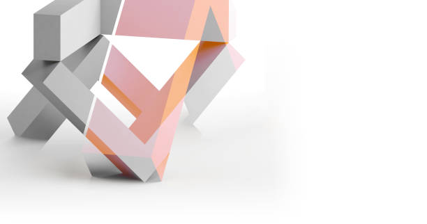istock Abstract digital graphic background, geometric art 1272396157