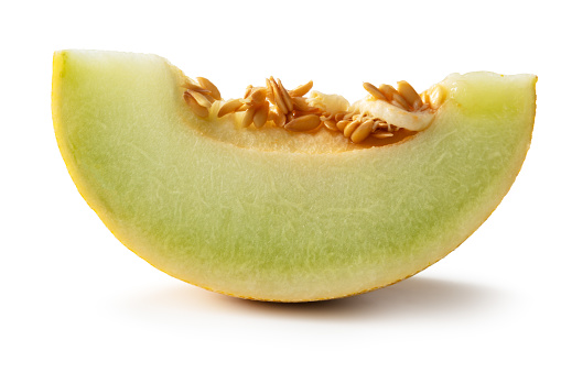 Fruit: Gallia Melon Isolated on White Background