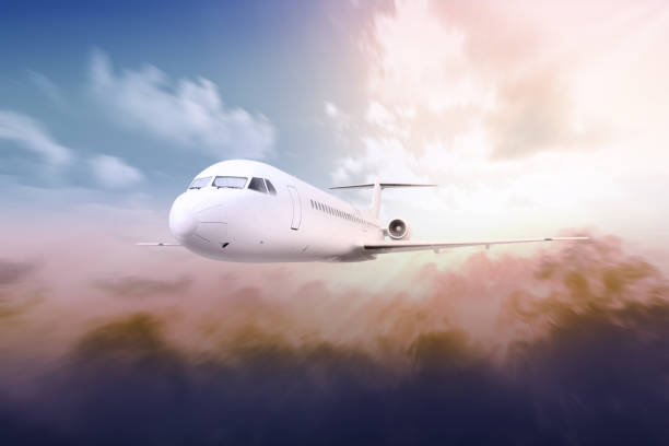 istock Airplane flying in the air 1272401616