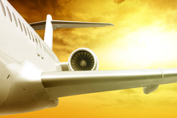istock Airplane flying in the air 1272401903
