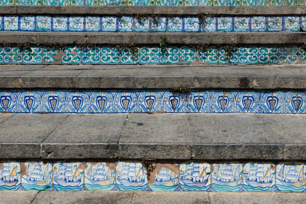 istock Stairway with polychrome ceramic tiles from Caltagirone Sicilia 1272407754