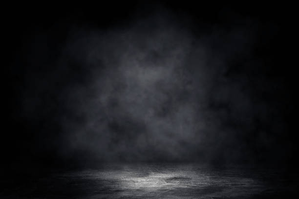 istock Concrete floor grunge texture background with fog or mist and lighting effect. 1272408135