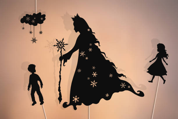 снежная королева повествования - snow maiden stock illustrations