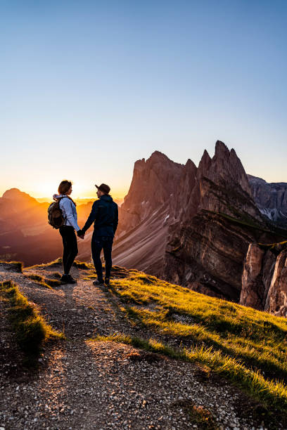 istock Young couple on mountain 1272413340