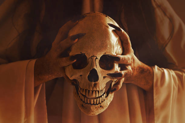istock Scary ghost woman, halloween theme 1272415749