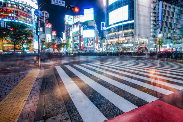 istock Shibuya scramble intersection of night view 1272415906
