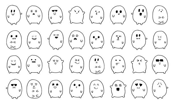 Anime Facial Expressions Chart Drawing Illustrations, Royalty-Free Vector  Graphics & Clip Art - iStock