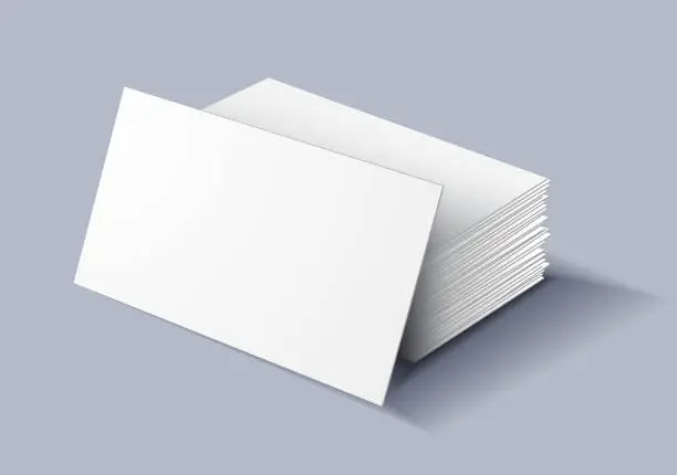 Vector illustration of Business card mockup