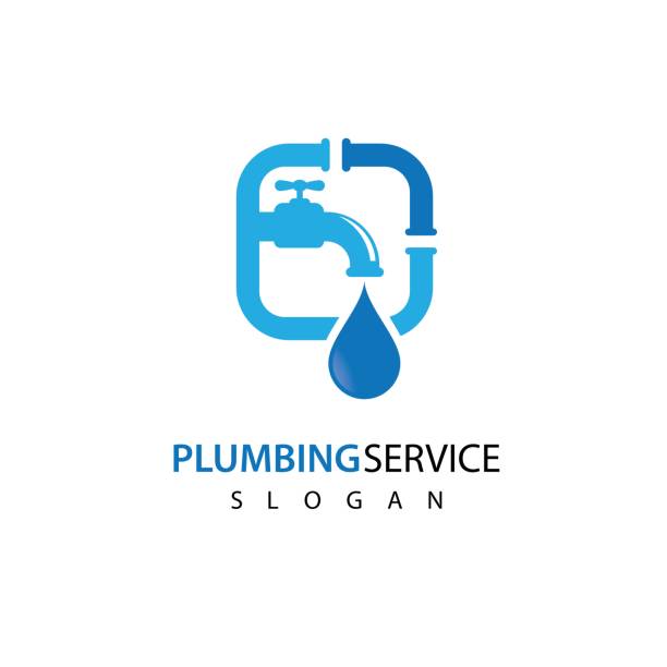 illustrations, cliparts, dessins animés et icônes de images de logo de plomberie - plumber