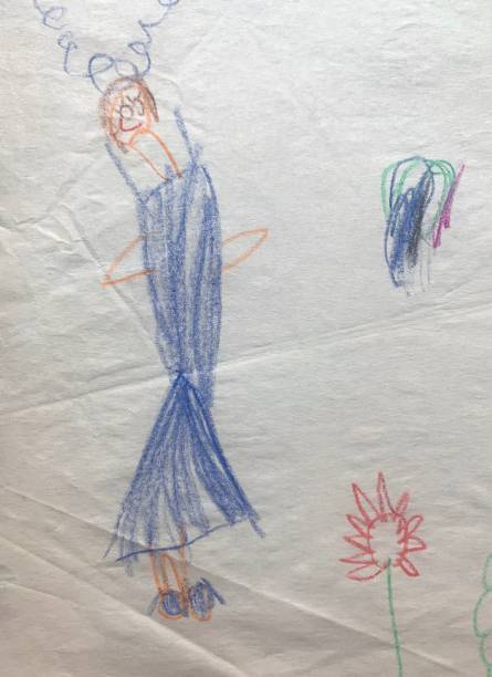 istock Vintage Child’s Drawing of a Lady from 1987 1272418802