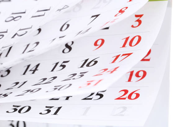 istock Background of paper calendar page 1272425435