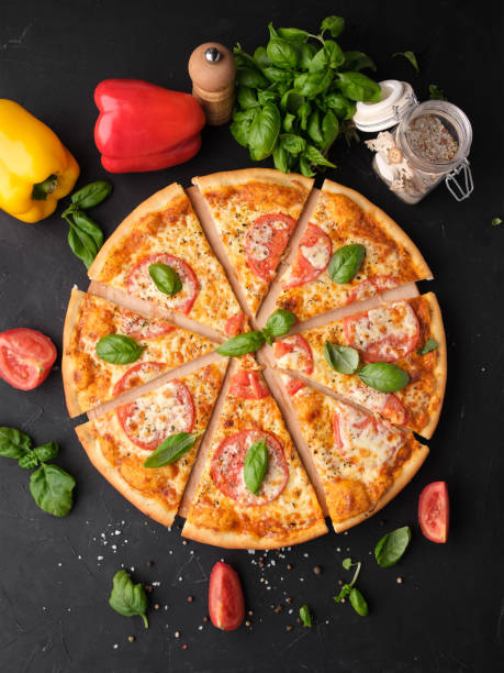 istock Pizza Margarita top view 1272425925