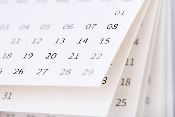 istock Background of paper calendar page 1272426214
