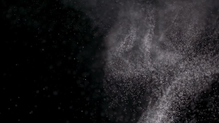 Powder isolated on black background